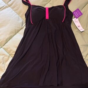 CATALINA Suddenly Slim Swimsuit (1X/16) Swimdress - NWT